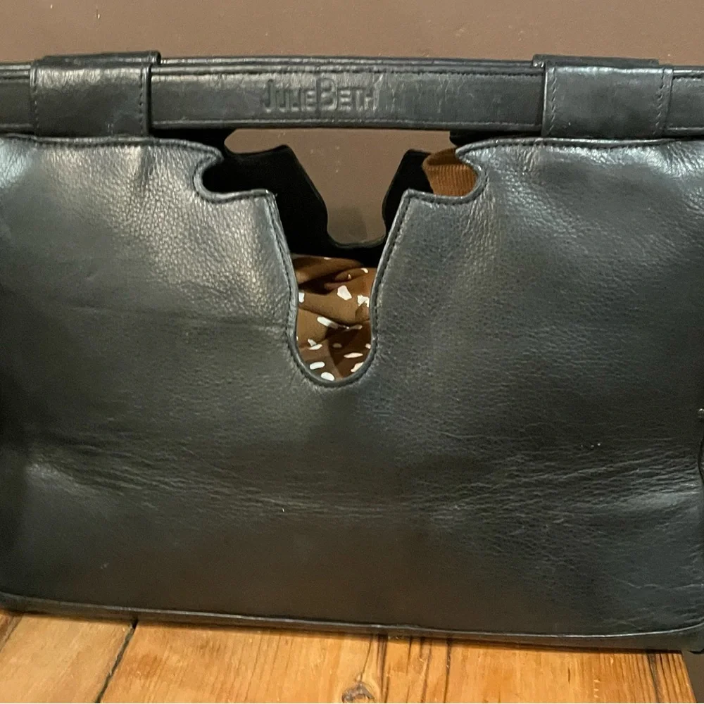 Julie Beth Longhorn Bag Black and White Cowhide - Picture 6 of 9